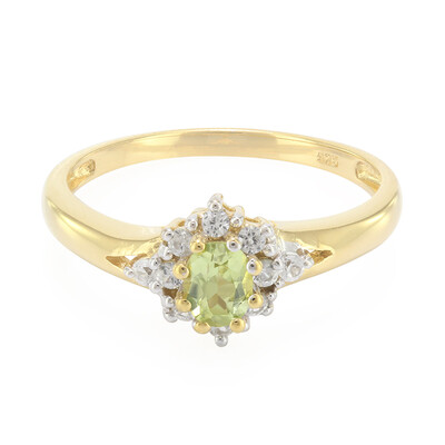 Anillo en plata con Turmalina cuprífera