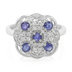 Anillo en plata con Zafiro de Kanchanaburi