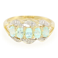 Anillo en oro con Turmalina Paraíba de Brasil