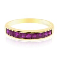 Anillo en oro con Rubí de Mozambique AAA (CIRARI)