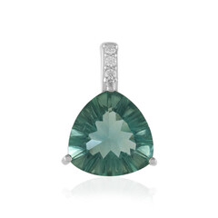 Colgante en plata con Fluorita verde