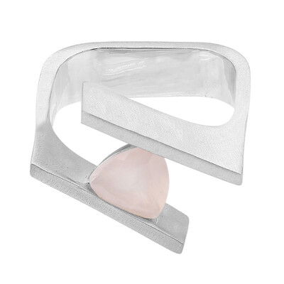Anillo en plata con Cuarzo rosa (MONOSONO COLLECTION)
