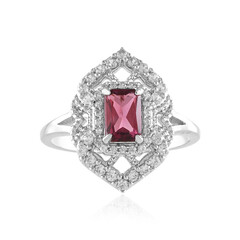 Anillo en plata con Turmalina rosa de Nigeria