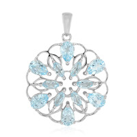 Colgante en plata con Topacio azul cielo