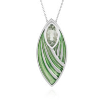 Collar en plata con Amatista verde (Adela Silber)
