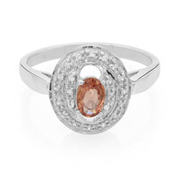 Anillo en plata con Zafiro Padparadscha