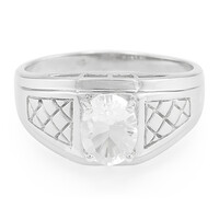 Anillo de hombre en plata con Petalita