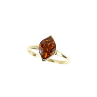 Anillo en plata con Ámbar báltico