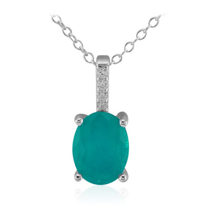 Collar en plata con Cuarzo verde azulado