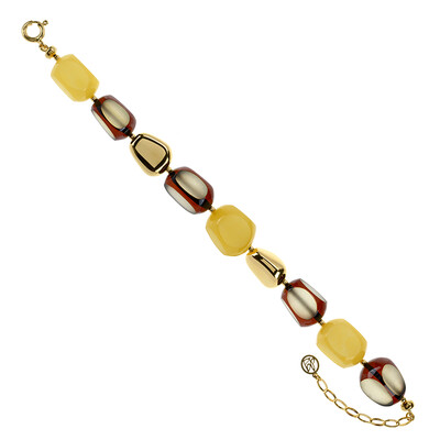 Brazalete en plata con Ámbar báltico (dagen)