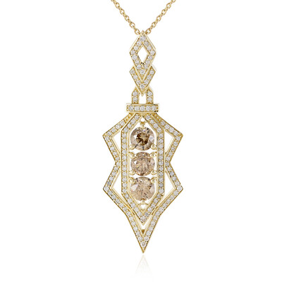 Collar en oro con Diamante champán I2 (de Melo)