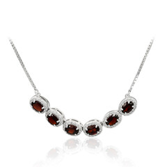 Collar en plata con Granate de Mozambique