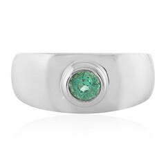 Anillo en plata con Esmeralda de Etiopía