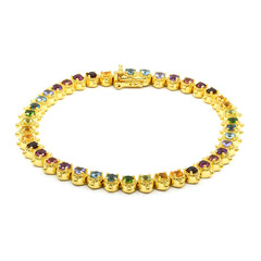 Brazalete en plata con Granate de Mozambique (Dallas Prince Designs)