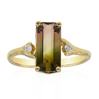 Anillo en oro con Turmalina neón del Congo (Smithsonian)