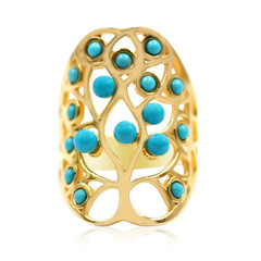 Anillo en plata con Turquesa bella durmiente (Anne Bever)