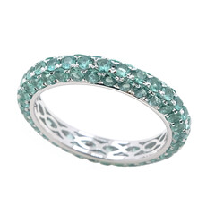 Anillo en oro con Esmeralda de Zambia AAA (de Melo)