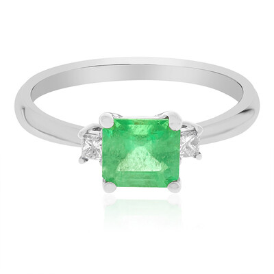 Anillo en oro con Esmeralda de Zambia AAA (CIRARI)
