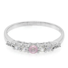 Anillo en plata con Zafiro rosado