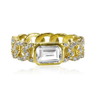 Anillo en plata con Topacio blanco