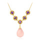 Collar en plata con Calcedonia rosa