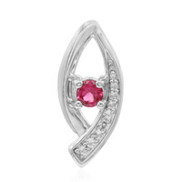 Colgante en plata con Espinela rosa