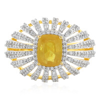 Anillo en plata con Zafiro amarillo de Madagascar