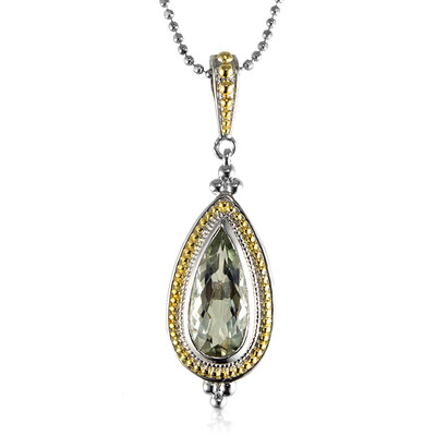 Collar en plata con Amatista verde (Dallas Prince Designs)