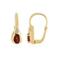 Pendientes en plata con Granate de Mozambique