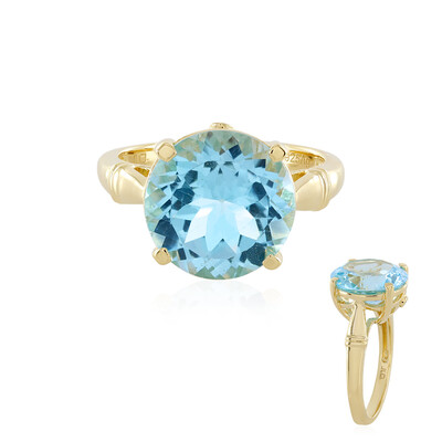 Anillo en plata con Topacio azul cielo