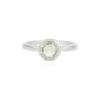 Anillo en plata con Amatista verde