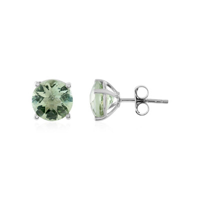 Pendientes en plata con Amatista verde
