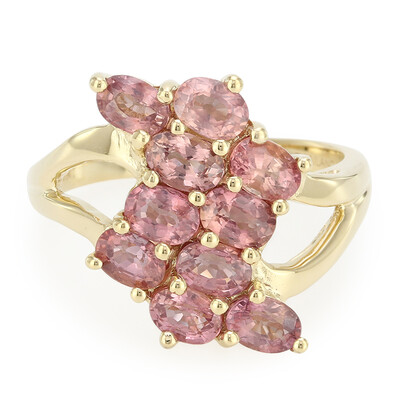 Anillo en oro con Zafiro Padparascha no calentado (AMAYANI)