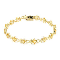 Brazalete en plata con Citrino