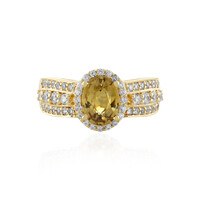 Anillo en plata con Zircón amarillo