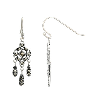 Pendientes en plata con Marcasita