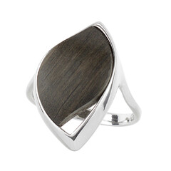 Anillo en plata con Roble palustre