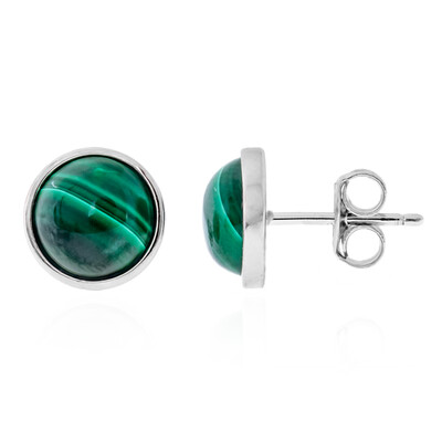 Pendientes en plata con Malaquita