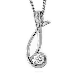 Collar en oro con Diamante limpio a lupa F (LUCENT DIAMONDS)