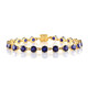Brazalete en plata con Zafiro azul