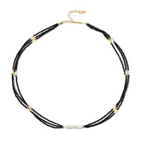 Collar en plata con Perla blanca Freshwater (Riya)