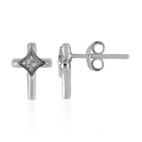 Pendientes en plata con Topacio blanco