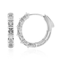 Pendientes en plata con Topacio blanco