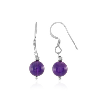 Pendientes en plata con Amatista de Zambia