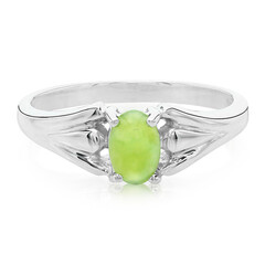 Anillo en plata con Crisoprasa imperial