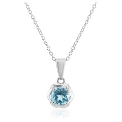 Collar en plata con Topacio azul cielo