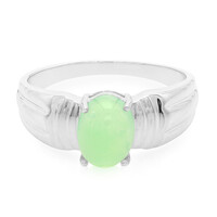 Anillo de hombre en plata con Crisoprasa imperial
