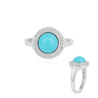 Anillo en plata con Turquesa bella durmiente