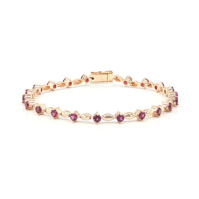 Brazalete en plata con Rodolita