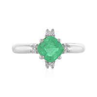 Anillo en plata con Esmeralda de Etiopía